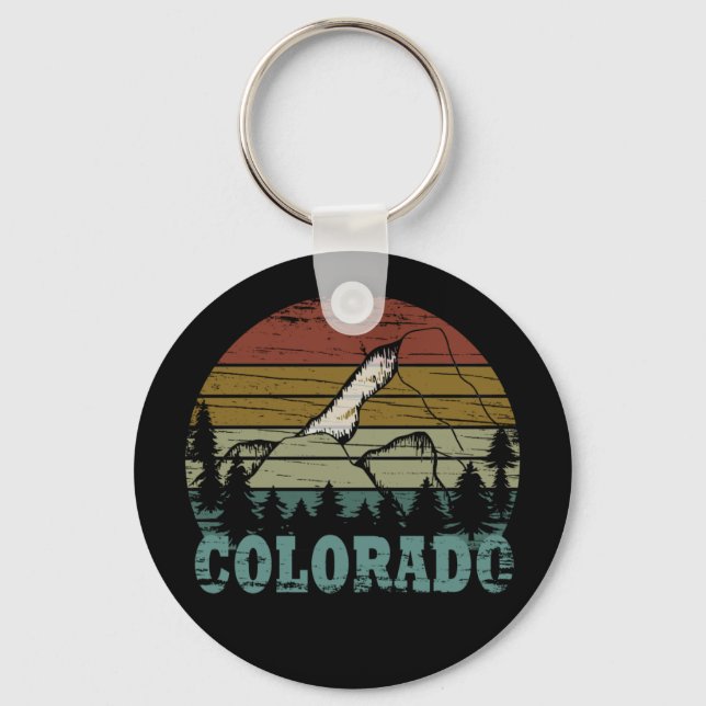 Rocky Mountains Colorado Keychain (Front)