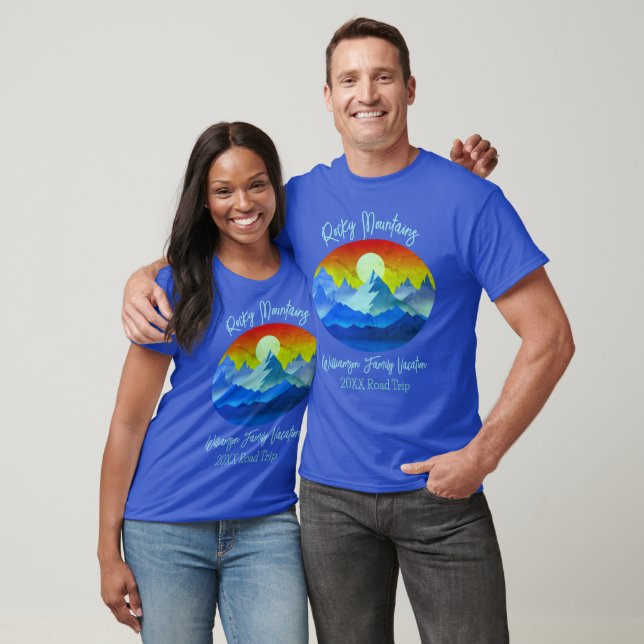 Rocky Mountains Family Vacation Road Trip T-Shirt (Unisex)