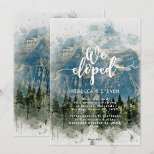rocky mountains fir trees we eloped invitation
