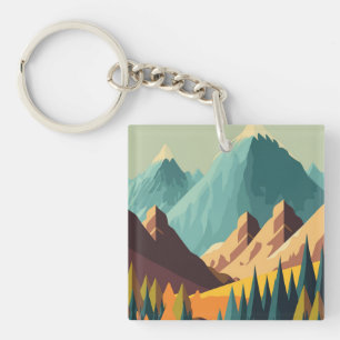 Rocky Mountains Keychain