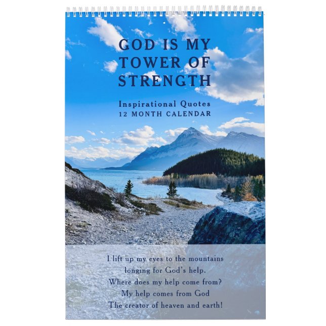 Rocky Mountains & Lakes Inspirational Photo  Calendar (Cover)
