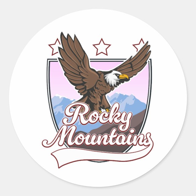 Rocky Mountains logo Classic Round Sticker (Front)