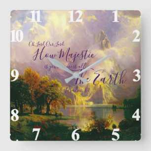Rocky mountains Majestic  Square Wall Clock