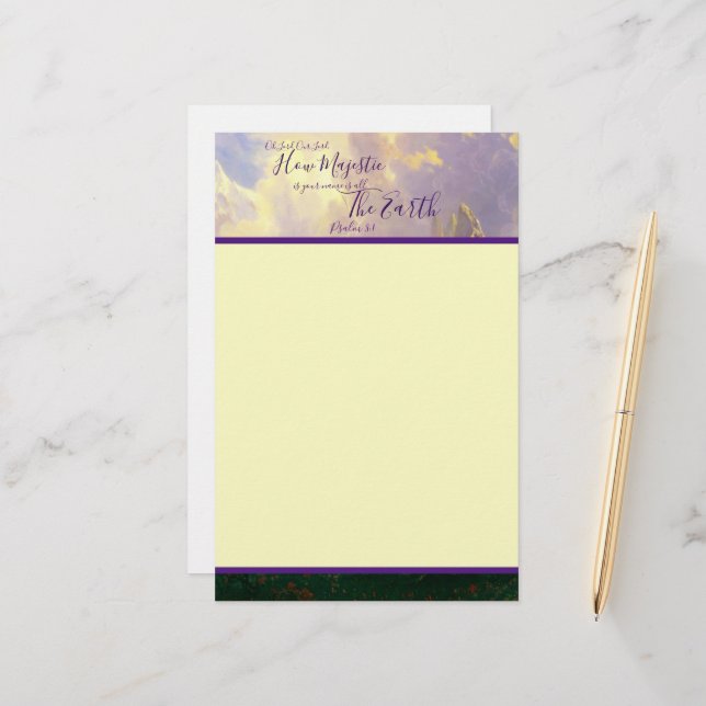 Rocky mountains Majestic  Stationery (Front/Back In Situ)