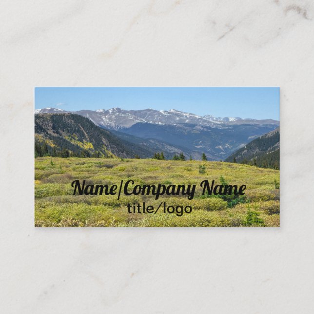 Rocky Mountains, photo-art carte de visite personn (Devant)