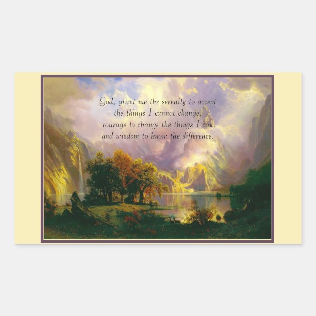 Rocky mountains Sereity prayer  Sticker (Front)