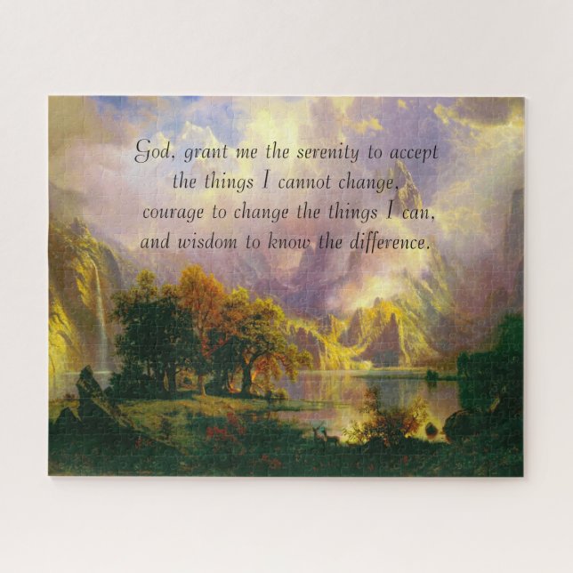 Rocky mountains serenity prayer  jigsaw puzzle (Horizontal)