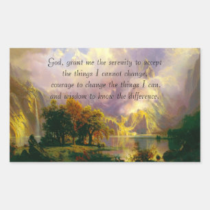 Rocky mountains serenity prayer sticker