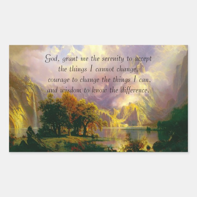 Rocky mountains serenity prayer sticker (Front)