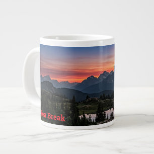 Rocky Mountains Sunset  Mug - Dual Language 