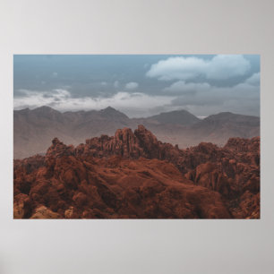 ROCKY MOUNTAINS UNDER GRAY SKIES POSTER
