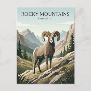Rocky Mountains USA Postcard