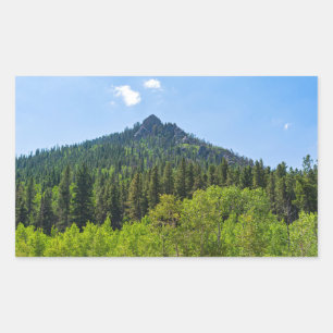rocky mountaintop and woodlands at golden gate sticker