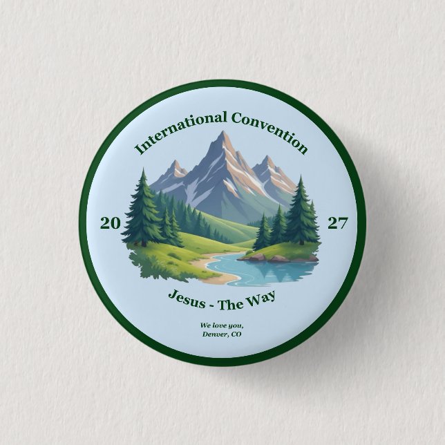 Rocky Mountions 1 Inch Round Button (Front)