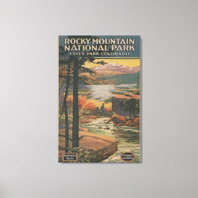Rocky Mt. Nat'l Park Brochure # 2 Canvas Print (Front)