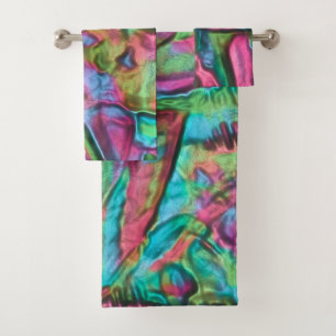 Rocky or rumpled coloured with softly silky shades bath towel set