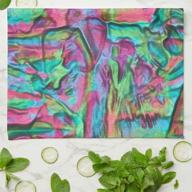 Rocky or rumpled coloured with softly silky shades kitchen towel (Folded)