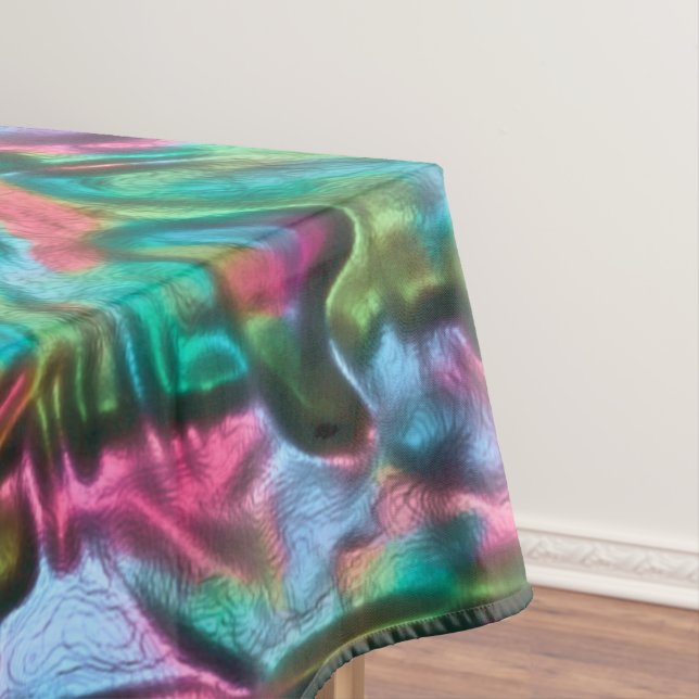 Rocky or rumpled coloured with softly silky shades tablecloth (In Situ)