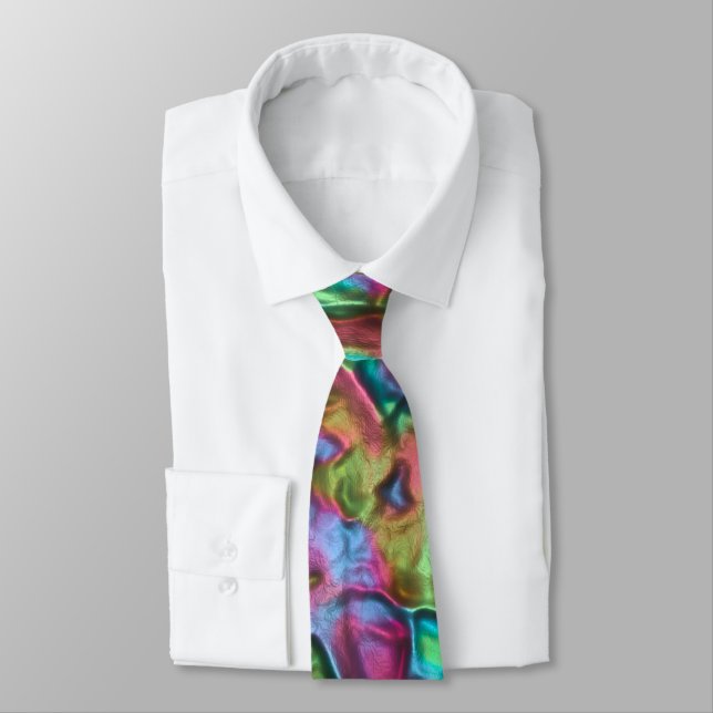 Rocky or rumpled coloured with softly silky shades tie (Tied)