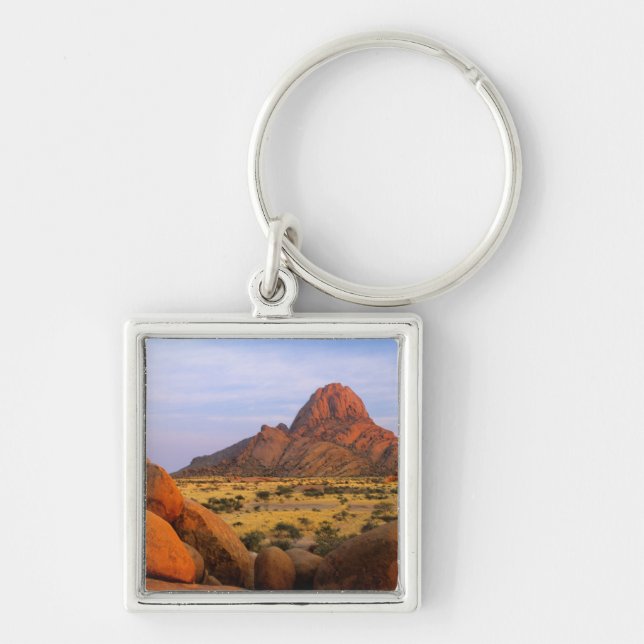 Rocky Outcrop And Plain, Spitzkoppe, Erongo Keychain (Front)