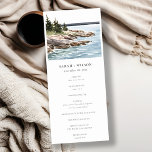 Rocky Pine Mountain Seascape Wedding Program<br><div class="desc">Rocky Pine Mountain Watercolor Seascape Theme Collection.- it's an elegant script watercolor Illustration of Rocky Pine Tree Mountain Seascape,  perfect for your tropical destination wedding & parties. It’s very easy to customize,  with your personal details. If you need any other matching product or customization,  kindly message via Zazzle.</div>