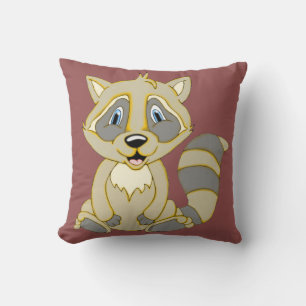 Rocky Raccoon Square Pillow
