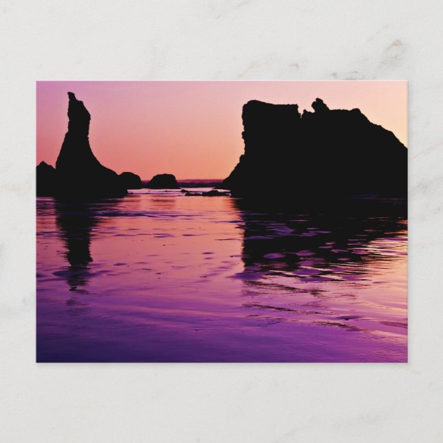 Rocky Reflections - Bandon, Oregon Postcard (Front)
