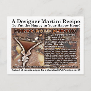 Rocky Road Martini Recipe Postcard