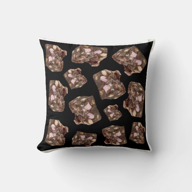 Rocky road pattern throw pillow (Front)