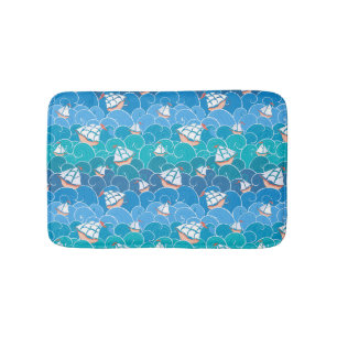 Rocky Sea Pattern Bath Mat