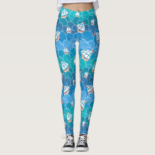 Rocky Sea Pattern Leggings