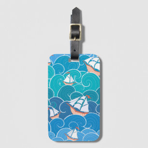 Rocky Sea Pattern Luggage Tag