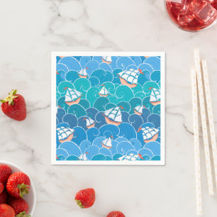 Rocky Sea Pattern Napkin