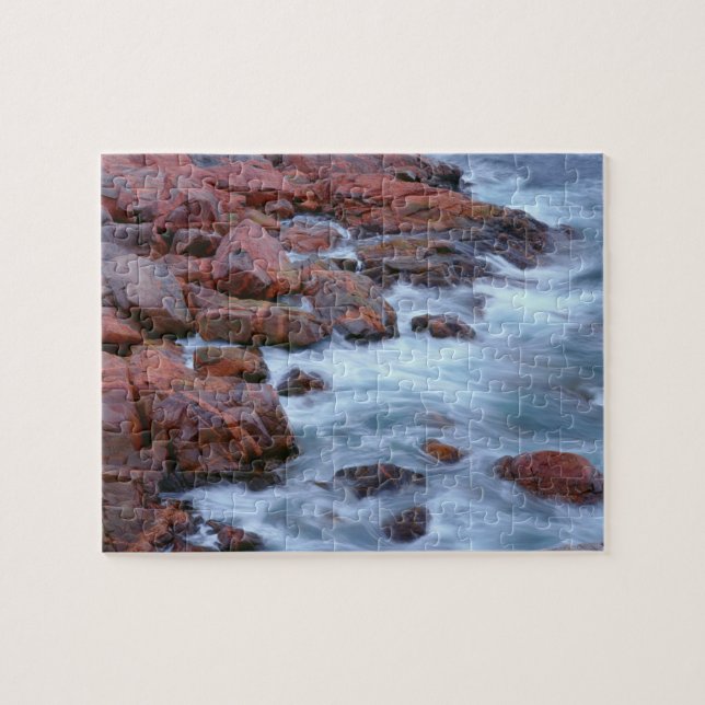 Rocky shoreline with water, Canada Jigsaw Puzzle (Horizontal)