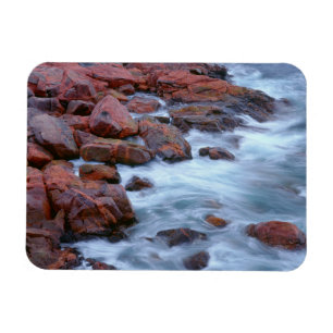 Rocky shoreline with water, Canada Magnet