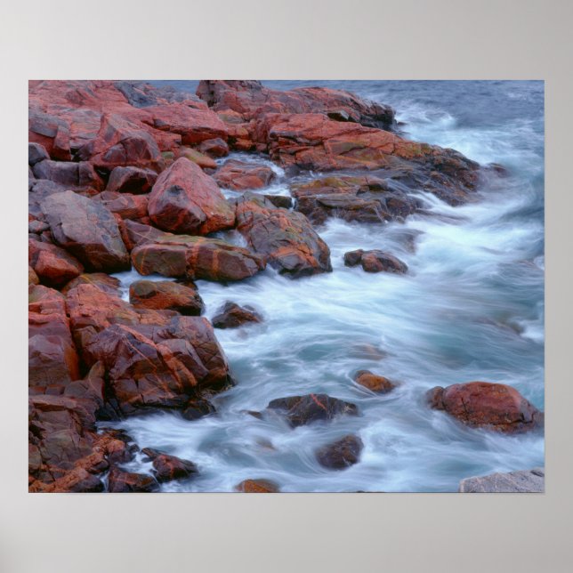 Rocky shoreline with water, Canada Poster (Front)