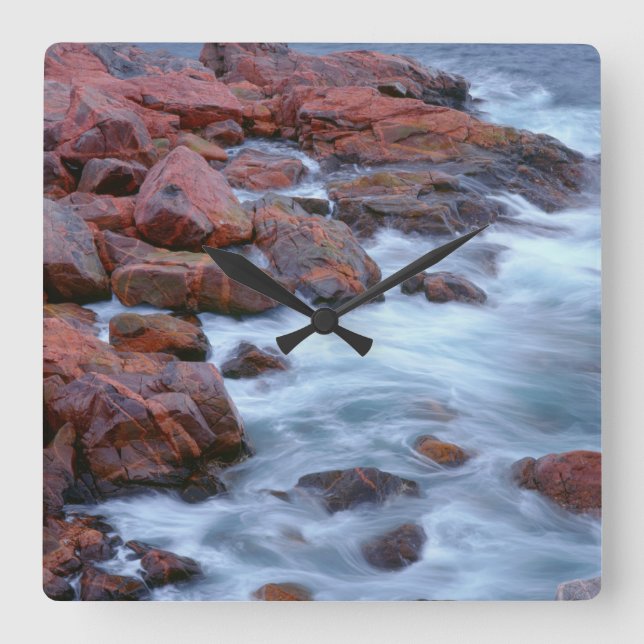 Rocky shoreline with water, Canada Square Wall Clock (Front)