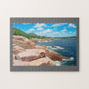 Rocky Summer Seascape Acadia National Park Maine Jigsaw Puzzle