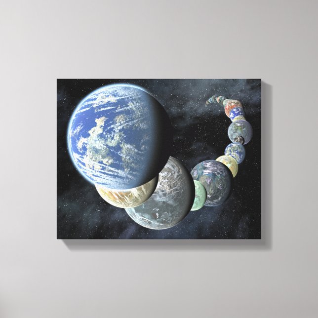 Rocky, terrestrial worlds canvas print (Front)