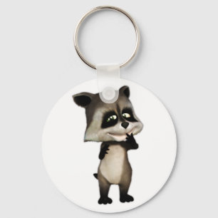 Rocky the Cute Cartoon Raccoon Keychain
