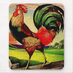 Rocky the Handsome Rooster Mouse Pad