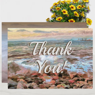 Rocky Waves Thank You 0742 Card