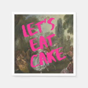 Rococo Birthday Party Marie Antionette Bold Pink Napkin
