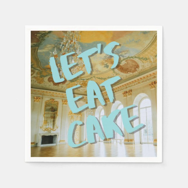 Rococo Birthday Party Marie Antoinette Bold Blue Napkin (Front)