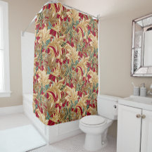 Rococo Bliss Pattern | Red-Green-Gold