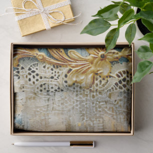 Rococo Blue Gold Italian Romantic Tissue Paper