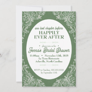 Rococo Bridal Shower Invitation Garden Vintage