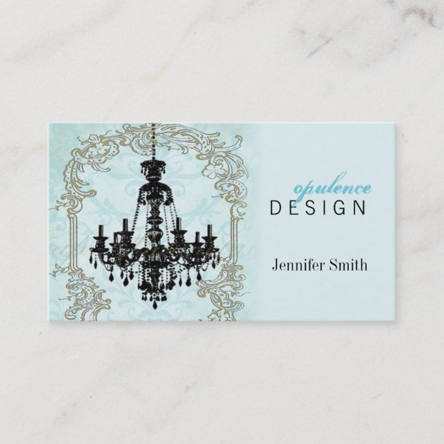 Rococo Chandelier Business Card (Front)