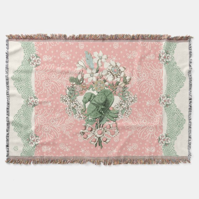 Rococo Couch Throws Blankets Cotton Polyester (Front)