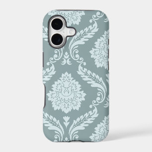 Rococo Damask Art I Duck Egg Blue+Teal